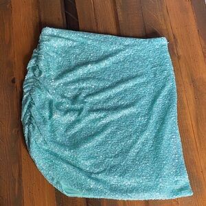 Susana Monaco Mint Green Sequins Skirt
